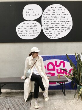 「AS KNOW AS plus（アズノゥアズプラス）のアイテム（キャップ）」を使った、Dさん（レディース・155cm）の冬コーディネート