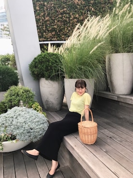 「PULL&BEAR（プルアンドベア）のアイテム（スカート）」を使った、Dさん（レディース・155cm）の夏コーディネート