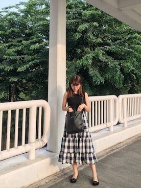 「Charlotte Olympia（シャーロットオリンピア）のアイテム」を使った、Dさん（レディース・155cm）の夏コーディネート