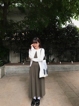 「AVAN LILY（アヴァンリリィ）のアイテム（ワンピース/ドレス）」を使った、Dさん（レディース・155cm）の春コーディネート