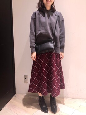 「レプシィム(LEPSIM)」｜「アイテム（パーカー）」を使った、やまゆかさん（レディース・161cm）の秋コーディネート