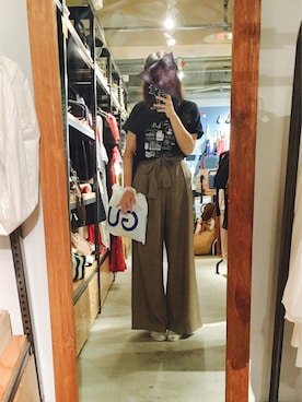「POU DOU DOU（プードゥドゥ）のアイテム（その他）」を使った、kasu.さん（レディース・168cm）の夏コーディネート