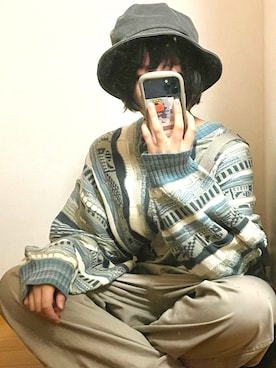 「kutir（クティール）のアイテム（オールインワン・サロペット）」を使った、臣さん（レディース・166cm）の冬コーディネート
