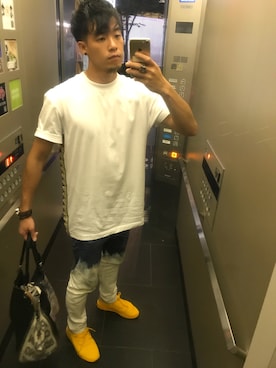 「men」｜「アイテム（アクセサリー）」を使った、Keitaさん（メンズ・175cm）の秋コーディネート