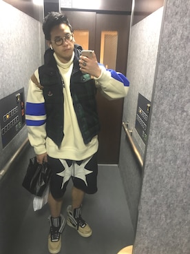 「ADER error」｜「アイテム（ダウンジャケット/コート）」を使った、Keitaさん（メンズ・175cm）の冬コーディネート