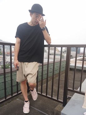 「SISE（シセ）のアイテム（パンツ）」を使った、Keitaさん（メンズ・175cm）の夏コーディネート