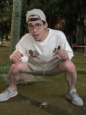 「SISE（シセ）のアイテム（パンツ）」を使った、Keitaさん（メンズ・175cm）の夏コーディネート