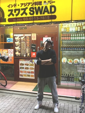 「abcd（ナシ）のアイテム（キャップ）」を使った、Keitaさん（メンズ・175cm）の秋コーディネート