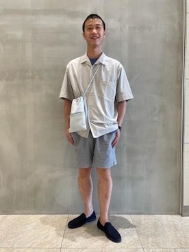 「Tシャツ/カットソー」｜「アイテム（スリッポン）」を使った、keeegoさん（メンズ・176cm）の夏コーディネート