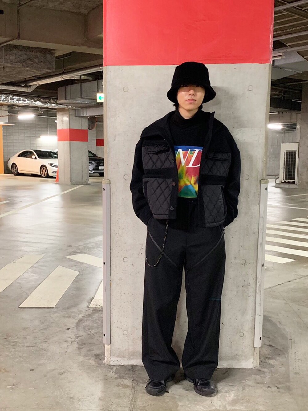 「MIDWEST、大阪、ミッドウエスト、ミッドウエスト(MIDWEST)、クリスチャンダダ、キジマタカユキ、KIJIMA TAKAYUKI、CHRISTIAN DADA」｜「CHRISTIAN DADAのアイテム（ジャケット/アウター、ブラック系）」を使った、サトユトさん（メンズ・175cm）の秋コーディネートの1枚目の写真