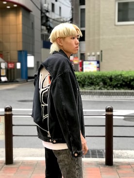 「DIET BUTCHER（ダイエットブッチャー）のアイテム」を使った、サトユトさん（メンズ・175cm）の春コーディネート