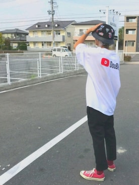 「DISCOVERED（ディスカバード）のアイテム（スラックス）」を使った、なおちちさん（メンズ・171cm）の秋コーディネート