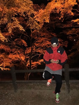「スウエット」｜「アイテム（マウンテンパーカー）」を使った、なおちちさん（メンズ・171cm）の秋コーディネート