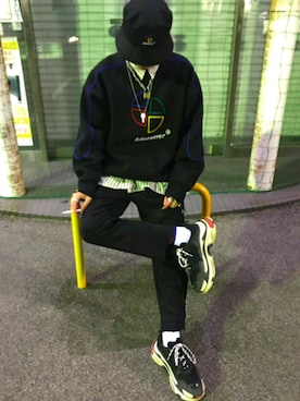「vetements」｜「アイテム（スウェット）」を使った、なおちちさん（メンズ・171cm）の冬コーディネート