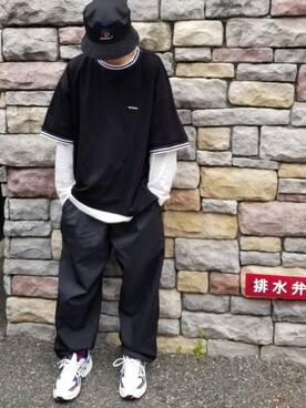 「neonsign」｜「アイテム（帽子）」を使った、なおちちさん（メンズ・171cm）の春コーディネート