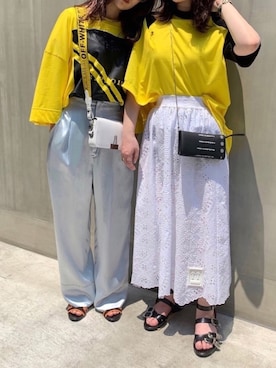 「MM6 Maison Margiela（ｴﾑｴﾑｼｯｸｽ ﾒｿﾞﾝ ﾏﾙｼﾞｪﾗ）のアイテム（財布/小物）」を使った、MIDWEST_ONLINEさん（レディース・157cm）の夏コーディネート