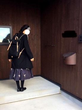 「Simplicite（サンプリシテ）のアイテム（その他アウター）」を使った、marumarukoさん（レディース・158cm）の冬コーディネート