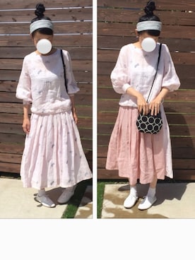 「handmade」｜「アイテム（その他シューズ）」を使った、marumarukoさん（レディース・158cm）の夏コーディネート