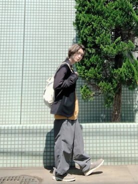 「ハイテクスニーカー」｜ゆーたまるさん（メンズ・175cm・20代）の春コーディネート