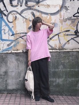 「メゾン キツネ(MAISON KITSUNE)」｜ゆーたまるさん（メンズ・175cm）の秋コーディネート