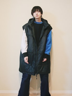 「ESSAY（エッセイ）のアイテム（ジャケット/アウター）」を使った、ゆーたまるさん（メンズ・174cm）の冬コーディネート