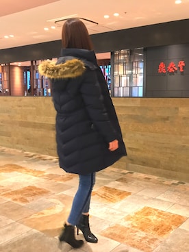 「AIGLE（エーグル）のアイテム（ジャケット/アウター）」を使った、神林真里さん（レディース・168cm）の冬コーディネート