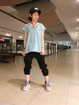 「AVIREX（アヴィレックス）のavirex/アヴィレックス/ MESH CAP AVIREX MFG/メッシュ　キャップ　AVIREX MFG（キャップ）」を使った、Yasさん（レディース・156cm）の春コーディネート