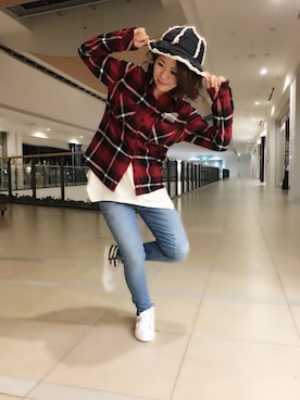 「AVIREX（アヴィレックス）のアイテム（チュニック）」を使った、Yasさん（レディース・156cm）の秋コーディネート