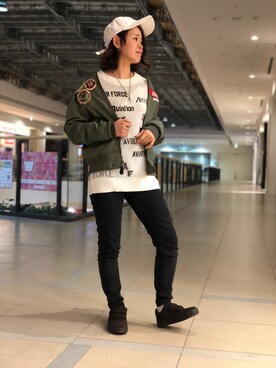 「L-2」｜Yasさん（レディース・156cm）の冬コーディネート