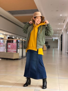 「ハロウィン」｜「アイテム（MA-1）」を使った、Yasさん（レディース・156cm）の秋コーディネート