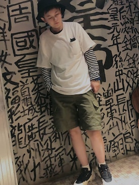「OBEY（オベイ）のアイテム（パンツ）」を使った、周樂是神經病さん（メンズ・165cm）の秋コーディネート