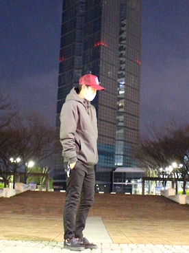 「VOLCOM」｜「アイテム（その他アウター）」を使った、けんすけさん（メンズ・180cm）の冬コーディネート