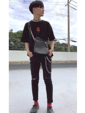 「ROXD（ロッド）のアイテム（アクセサリー）」を使った、HAJiMEさん（メンズ・172cm）の夏コーディネート