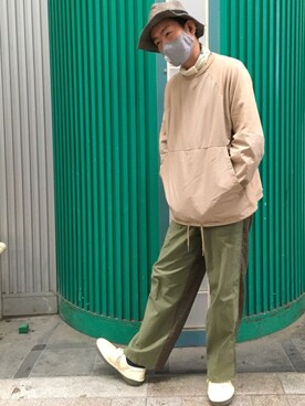 「レディース」｜「アイテム（スウェット）」を使った、8ana8さん（メンズ・179cm）の秋コーディネート