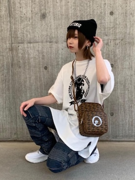 「スニーカーブーツ」｜「アイテム（ワンピース/ドレス）」を使った、mobuさん（レディース・155cm）の春コーディネート
