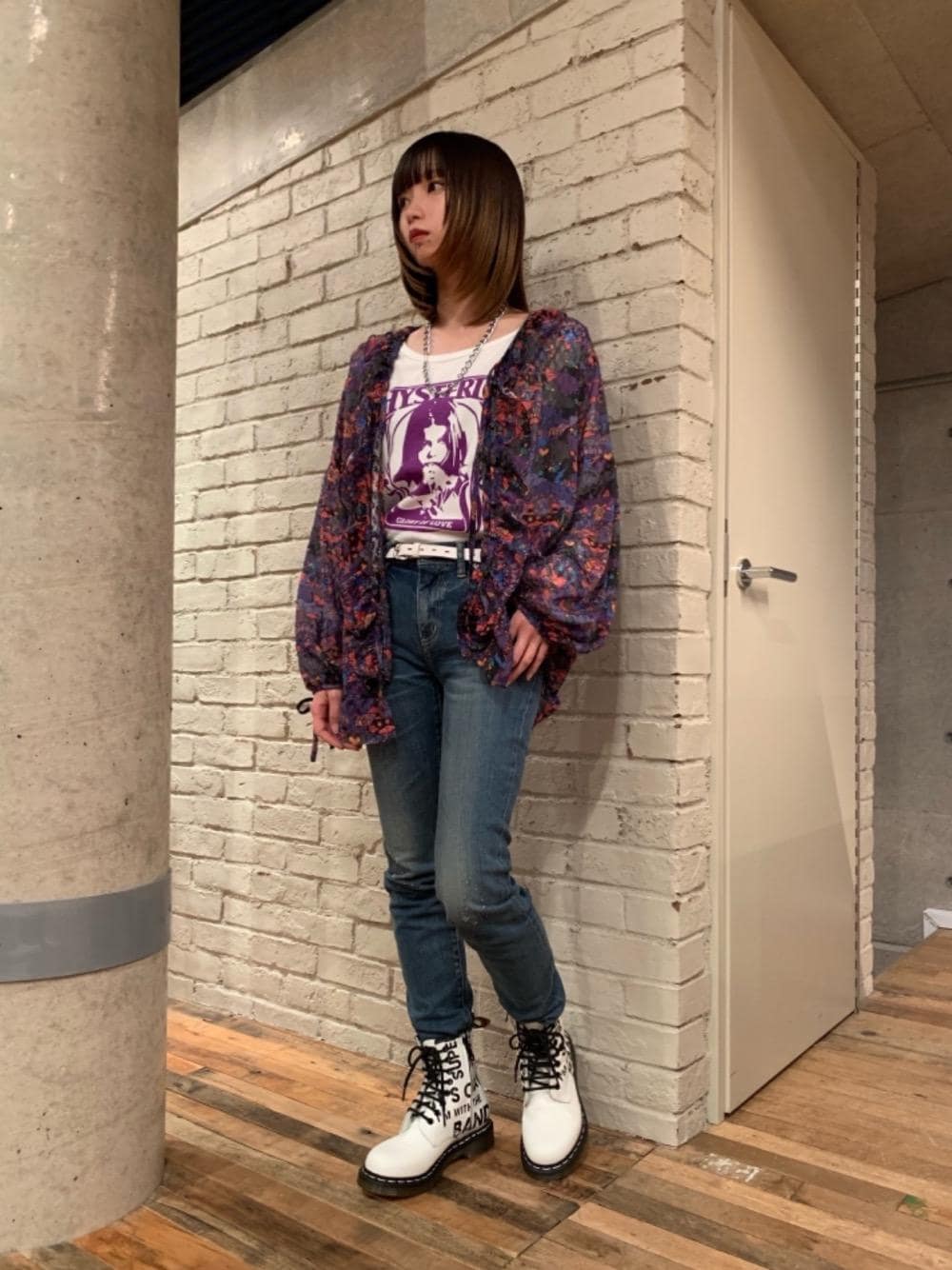 HYSTERIC GLAMOUR - HYSTERIC GLAMOUR ×THE CRAMPS フリルブラウス HYSTERIC GLAMOUR - HYSTERIC GLAMOUR ×THE CRAMPS フリル