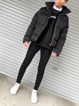 「Onitsuka Tiger（オニツカタイガー）のアイテム（スリッポン）」を使った、02ja08さん（メンズ・176cm）の冬コーディネート