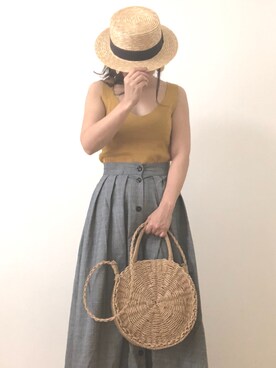 「サークルバッグ」｜ki._.styleさん（レディース・154cm）の夏コーディネート