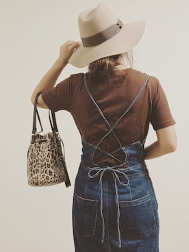 「IENA」｜「アイテム（帽子）」を使った、ki._.styleさん（レディース・154cm）の秋コーディネート