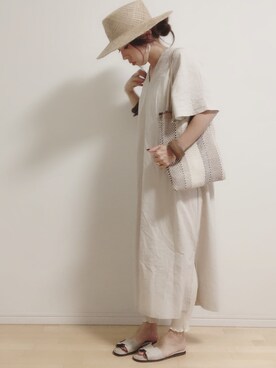 「hat」｜「アイテム（その他）」を使った、ki._.styleさん（レディース・155cm）の夏コーディネート