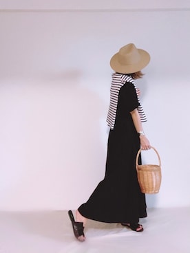 「ボーター」｜「アイテム（その他）」を使った、ki._.styleさん（レディース・154cm）の春コーディネート