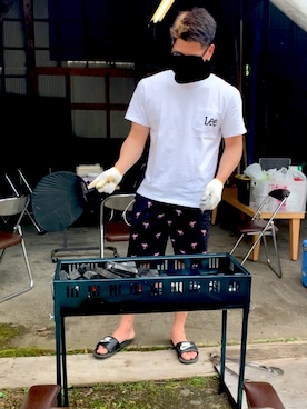 「焼肉コーデ」｜ぞんさん（メンズ・183cm）の夏コーディネート