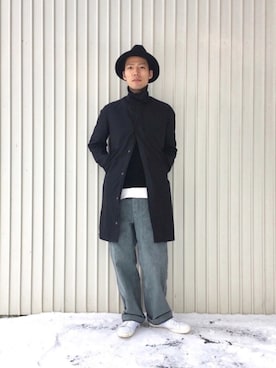 「軍物」｜「アイテム（カバーオール）」を使った、kakuhouさん（メンズ・177cm）の冬コーディネート