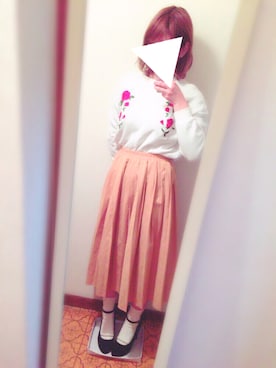 「one way（ワンウェイ）のアイテム（スウェット）」を使った、Ma.さん（レディース・157cm）の春コーディネート