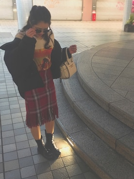 「GALLERIE（ギャレリー）のアイテム（Tシャツ/カットソー）」を使った、mizukittyさん（レディース・160cm）の冬コーディネート