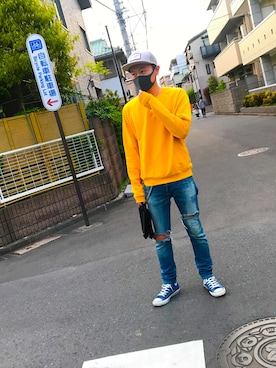 「Lightning Bolt（ライトニングボルト）のアイテム」を使った、shunkichi さん（メンズ・174cm）の冬コーディネート