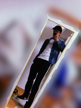 「Right-on（ライトオン）のアイテム（デニムジャケット）」を使った、たかとさん（メンズ・175cm）の春コーディネート