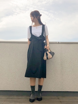 「強風」｜ymkさん（レディース・157cm）の春コーディネート