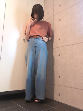 「ユニクロU」｜ymkさん（レディース・157cm）の春コーディネート