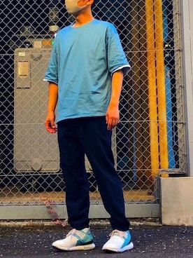 「EN ROUTE（アンルート）のアイテム（Tシャツ/カットソー）」を使った、HMさん（メンズ・175cm）の夏コーディネート